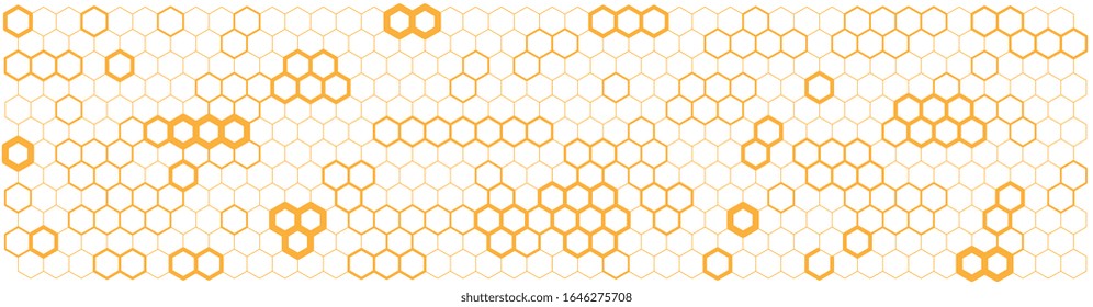 Honeycomb shapes on white background