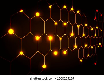 Honeycomb shiny  background. Vector illustration