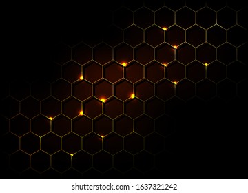 Honeycomb shiny  background. Vector stock illustration for poster