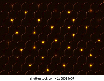 Honeycomb shiny  background. Vector stock illustration for poster