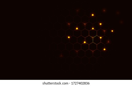 Honeycomb shiny  background. Vector stock illustration for poster