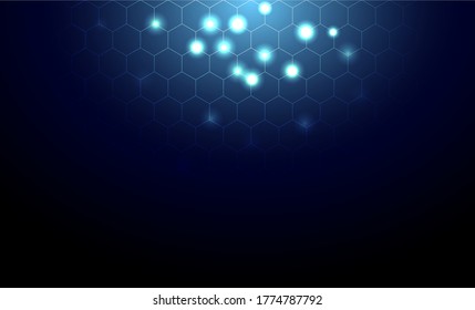 El fondo azul brillante del peine de miel. Ilustración de material vectorial para afiches