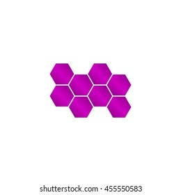 Honeycomb sign icon. Honey cells symbol. Flat design style eps 10