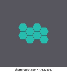 Honeycomb sign icon. Honey cells symbol. Flat design style eps 10
