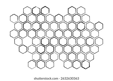 Honeycomb sketch textured pattern. Propolis Handdrawn textured honey comb logo icon. Image bee wax. Bee honey and propolis doodle vector isolated on white background.