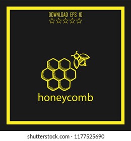honeycomb  sketch vector icon