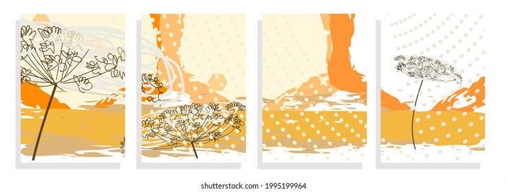  Honeycomb with steppe honey flowers  vector background