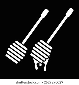 Honeycomb Stick and Honey Drip Icon – Beekeeping Equipment