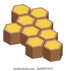 Estrutura em favos de mel mostrando células em favos de mel com mel no interior, produto apícola para nutrição saudável