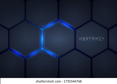 Honeycomb Style dark blue Wallpaper 