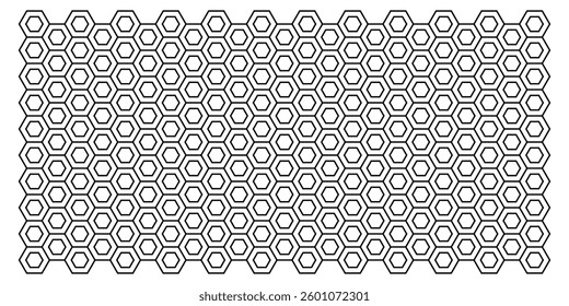 Honeycomb style hexagon pattern in a seamless repeat. Modern geometric orange grid for wallpapers and digital designs.