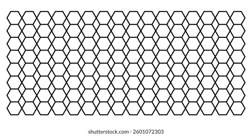 Honeycomb style hexagon pattern in a seamless repeat. Modern geometric orange grid for wallpapers and digital designs.