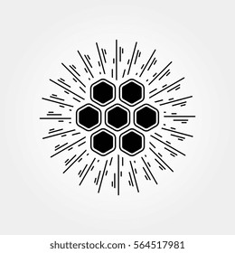 honeycomb sunburst logo