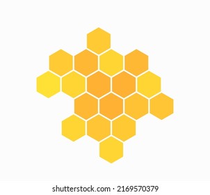 Honeycomb symbol isolated on white background. Vector illustration.