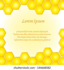 Honeycomb with text