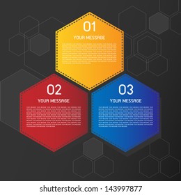 Honeycomb text box.