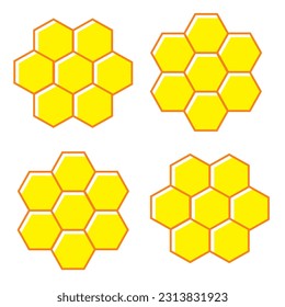 Comb de abeja con varios diseños y colores 