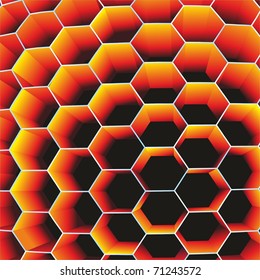Honeycomb. Vector.