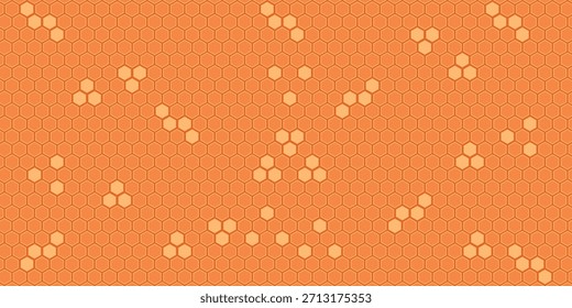 Vector de nido de abeja, ilustración de patrón de miel de naranja de Fondo de pantalla de fondo