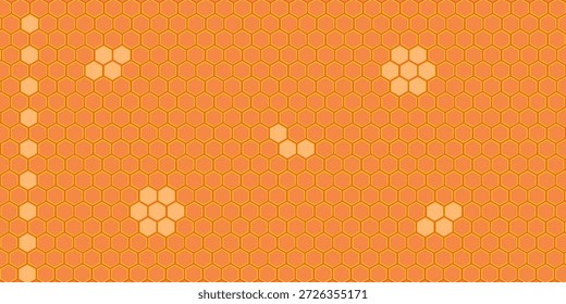 vetor favo de mel, fundo papel de parede laranja mel padrão ilustração

