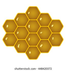 Honeycomb. Vector design on isolated background.