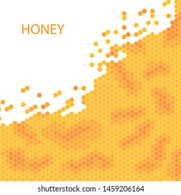 Honeycomb vector honey pattern. stock illustration.