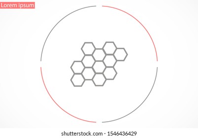 Honeycomb vector icon.