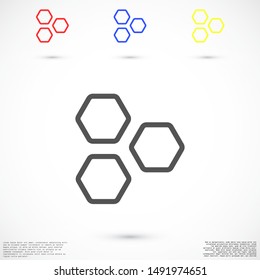 Honeycomb vector icon. honeycomb icon for bees. honeycomb products icon. honeycomb icon. 10 eps. Lorem Ipsum.