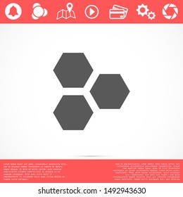 Honeycomb vector icon. honeycomb icon for bees. honeycomb products icon. honeycomb icon. 10 eps. Lorem Ipsum.