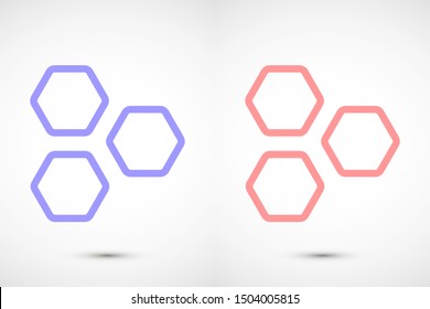 Honeycomb vector icon. honeycomb icon for bees. honeycomb products icon. honeycomb icon. 10 eps. Lorem Ipsum.