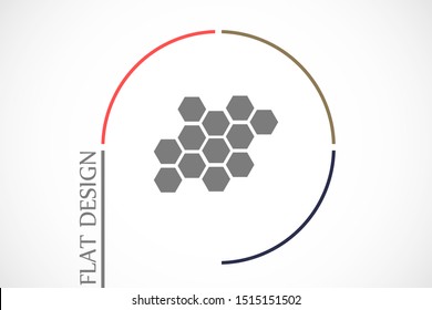 Honeycomb vector icon. Honeycomb icon for bees. Honeycomb products icon. Honeycomb icon.