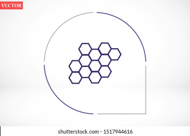 Honeycomb vector icon. Honeycomb icon for bees. Honeycomb products icon. Honeycomb icon.