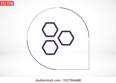 Honeycomb vector icon. honeycomb icon for bees. honeycomb products icon. honeycomb icon. 10 eps. Lorem Ipsum.