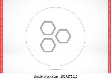 Honeycomb vector icon. honeycomb icon for bees. honeycomb products icon. honeycomb icon. 10 eps. Lorem Ipsum.