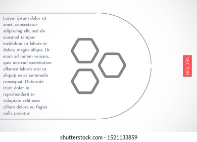 Honeycomb vector icon. honeycomb icon for bees. honeycomb products icon. honeycomb icon. 10 eps. Lorem Ipsum.