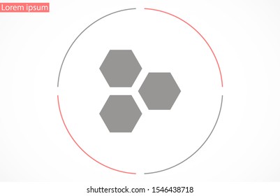 Honeycomb vector icon. honeycomb icon for bees. honeycomb products icon. honeycomb icon. 10 eps. Lorem Ipsum.