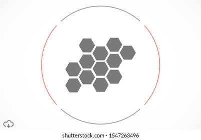 Icono vector de peinado. Icono de abejas. Icono de productos de Honeycomb.Icono de Honeycomb.