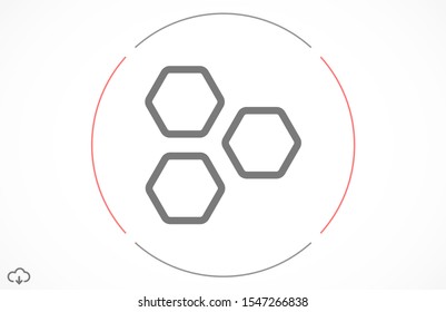 Honeycomb vector icon. honeycomb icon for bees. honeycomb products icon. honeycomb icon. 10 eps. Lorem Ipsum.
