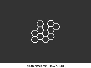 Honeycomb vector icon. Honeycomb icon for bees. Honeycomb products icon. Honeycomb icon.