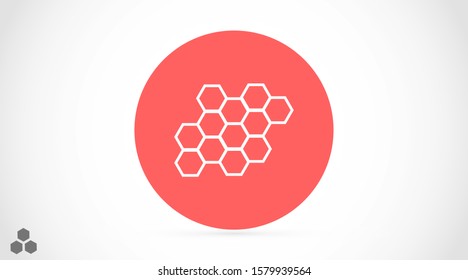 Honeycomb vector icon. Honeycomb icon for bees. Honeycomb products icon. Honeycomb icon.