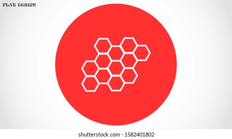 Honeycomb vector icon. Honeycomb icon for bees. Honeycomb products icon.