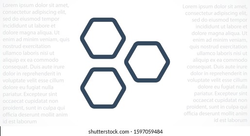 Honeycomb vector icon. honeycomb icon for bees. honeycomb products icon. honeycomb icon. 10 eps. Lorem Ipsum.