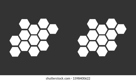 Honeycomb vector icon. Honeycomb icon for bees. Honeycomb products icon. Honeycomb icon.