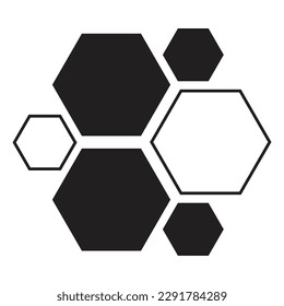 Honeycomb vector icon design. Hexagon flat icon.