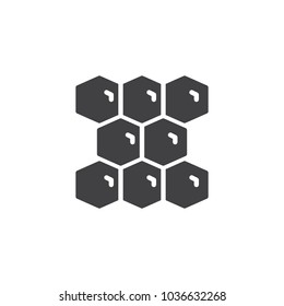 Honeycomb vector icon. filled flat sign for mobile concept and web design. Beekeeping simple solid icon. Apiculture symbol, logo illustration. Pixel perfect vector graphics