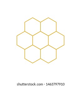 Honeycomb vector icon. Honey. Honeycomb bee