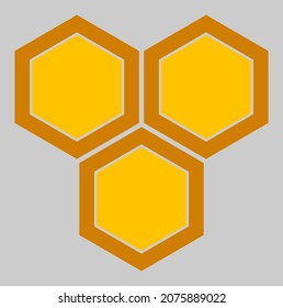 Honeycomb vector icon. An isolated flat icon illustration of honeycomb with nobody.