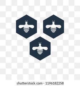 Honeycomb vector icon isolated on transparent background, Honeycomb transparency concept can be used web and mobile