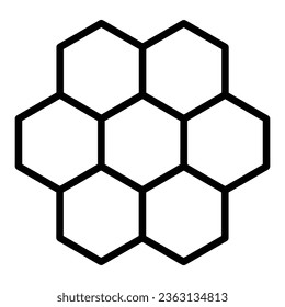 Icono de vector de honeycomb, icono de estilo lineal, de la colección de iconos de agricultura, aislado en fondo blanco.