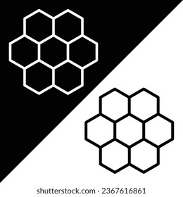 Honeycomb Vector Icon, Lineal style icon, from Agriculture icons collection, isolated on Black and white Background.